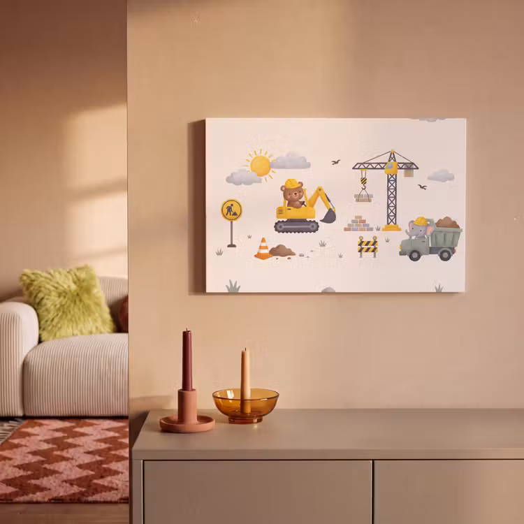 Canvas schilderij - Dieren - Bouw - Illustratie — 2
