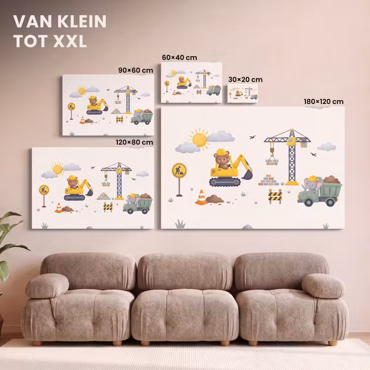 Canvas schilderij - Dieren - Bouw - Illustratie — 8