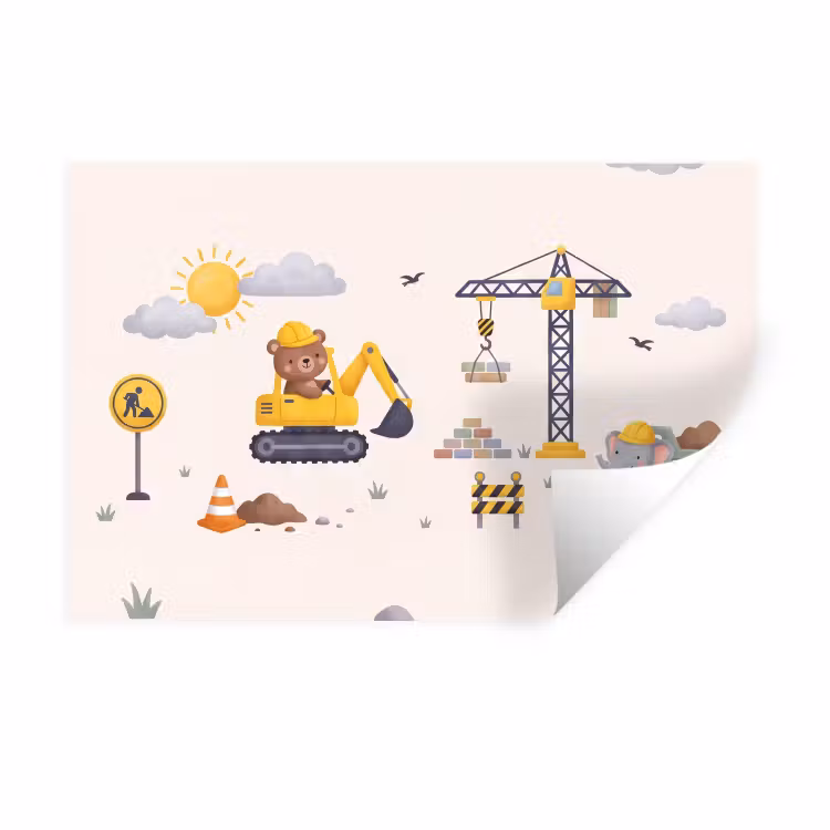 Muursticker - Dieren - Bouw - Illustratie — 1
