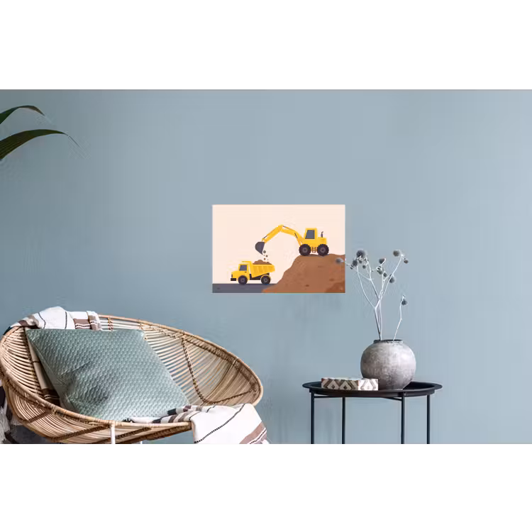 Muursticker - Graafmachine - Bouw - Geel — 4
