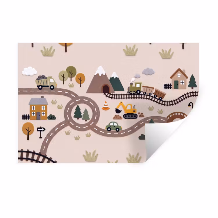 Muursticker - Landschap - Vervoer - Speels — 1