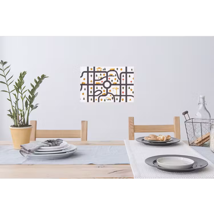 Muursticker - Weg - Voertuig - Illustratie — 3