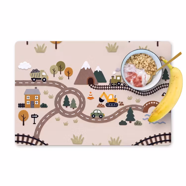 Placemat - 6 stuks - Landschap - Vervoer - Speels — 1