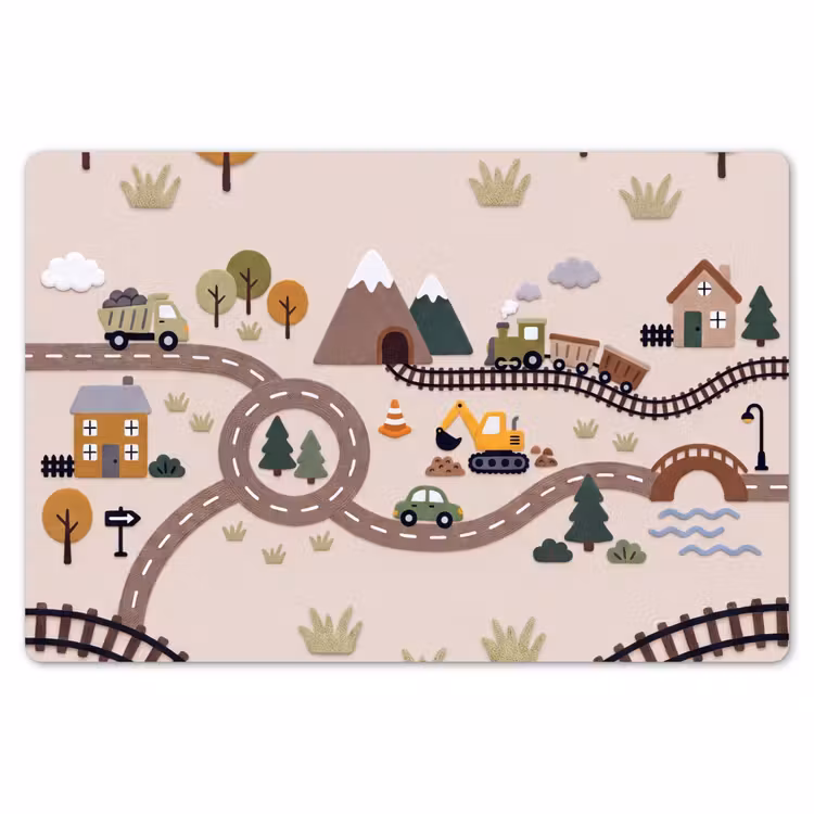 Placemat - 6 stuks - Landschap - Vervoer - Speels — 7