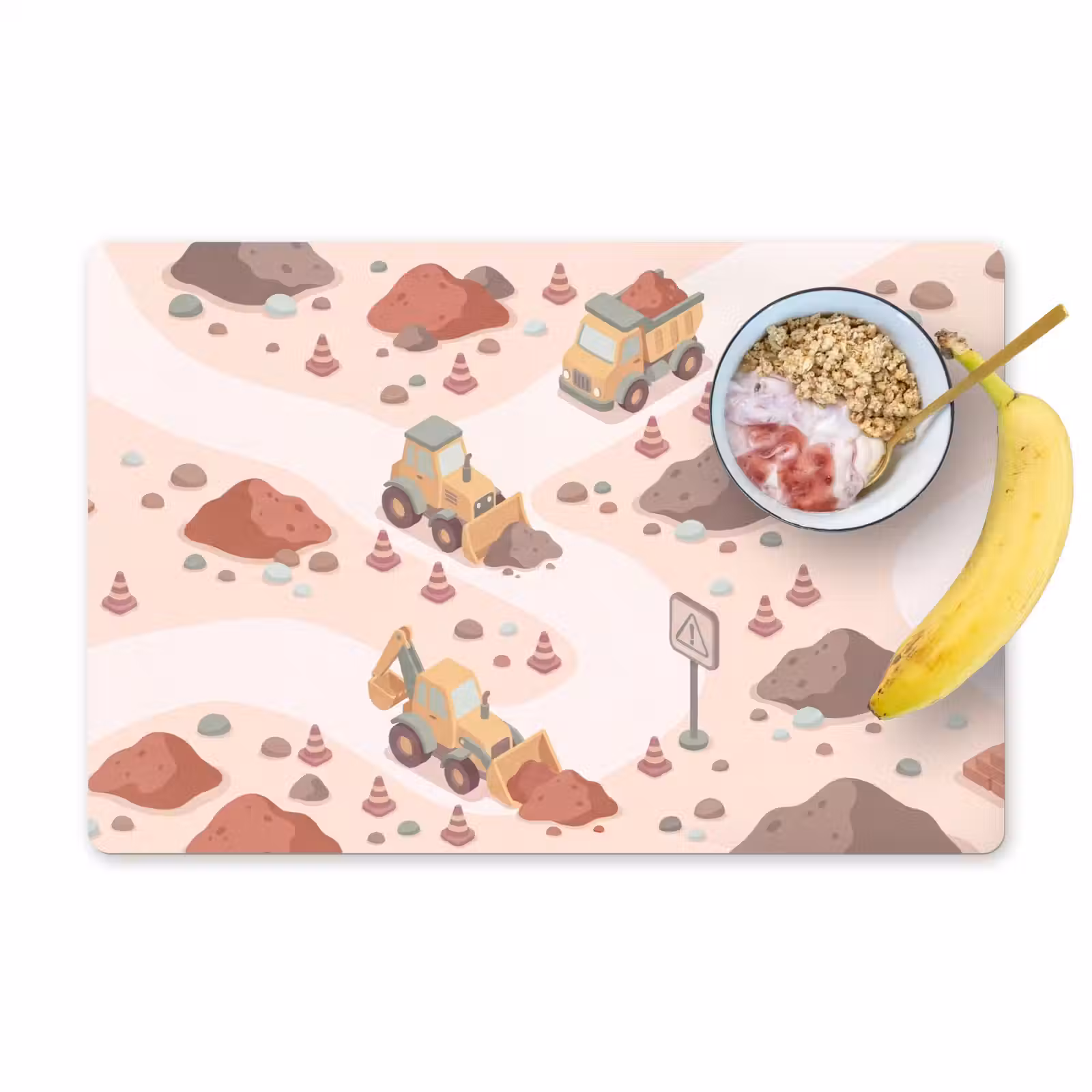 Placemat - 6 stuks - Bouwplaats - Voertuig - Illustratie — 1
