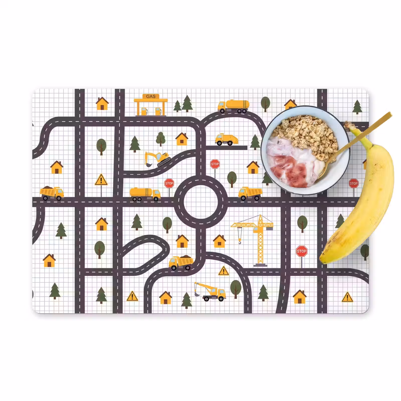 Placemat - 6 stuks - Weg - Voertuig - Illustratie — 1