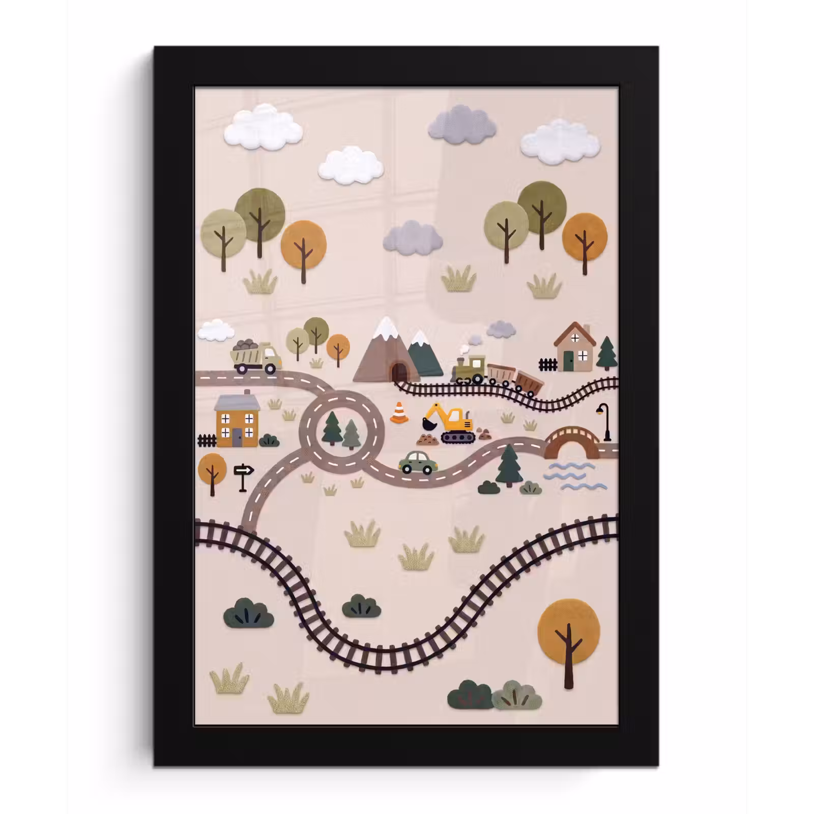 Poster met lijst - Landschap - Vervoer - Speels — 1