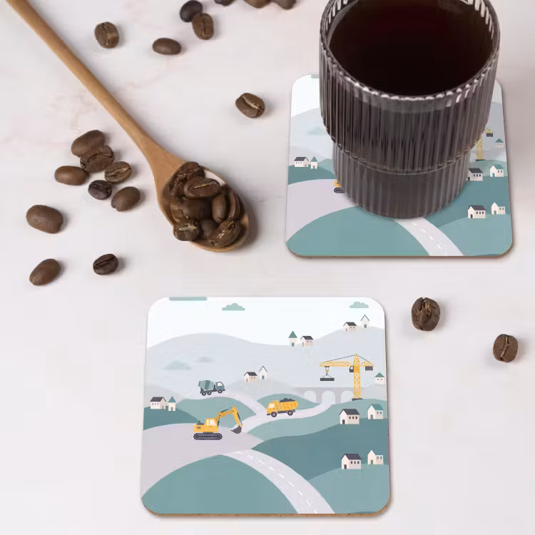 Onderzetter - Bouw - Landschap - Illustratie — 4