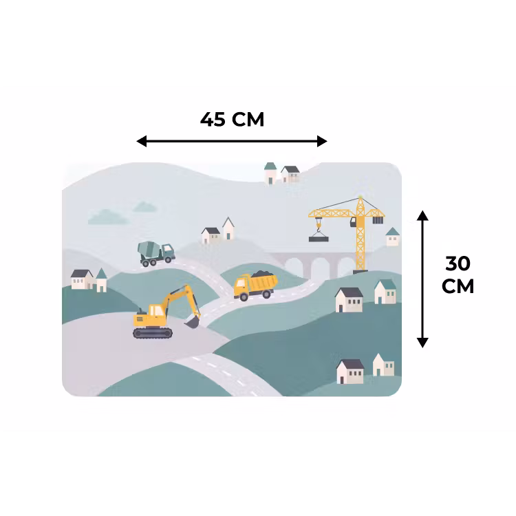 Placemat - 6 stuks - Bouw - Landschap - Illustratie — 3