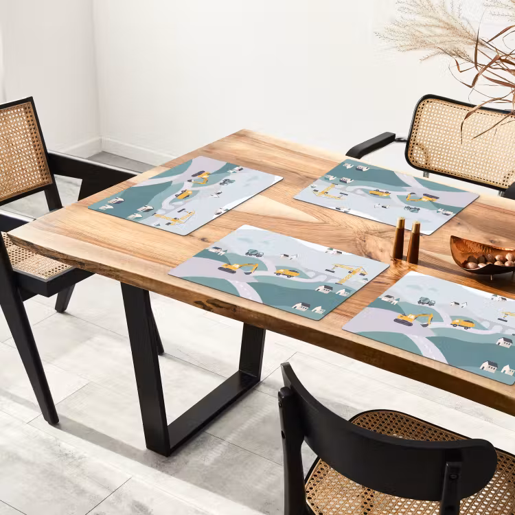 Placemat - 6 stuks - Bouw - Landschap - Illustratie — 5
