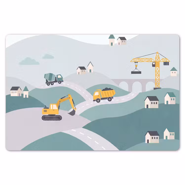 Placemat - 6 stuks - Bouw - Landschap - Illustratie — 7