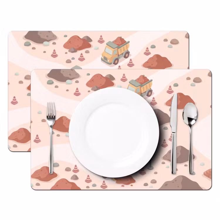 Placemat - 6 stuks - Bouwplaats - Voertuig - Illustratie — 2