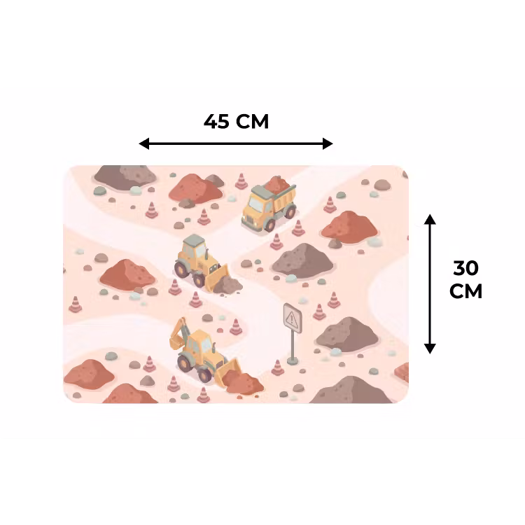 Placemat - 6 stuks - Bouwplaats - Voertuig - Illustratie — 3