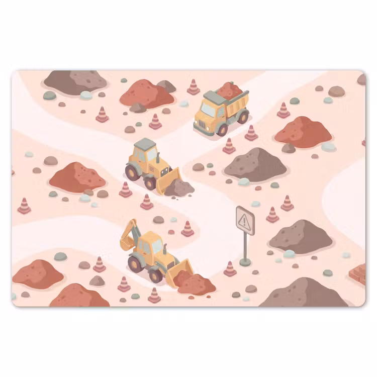 Placemat - 6 stuks - Bouwplaats - Voertuig - Illustratie — 7
