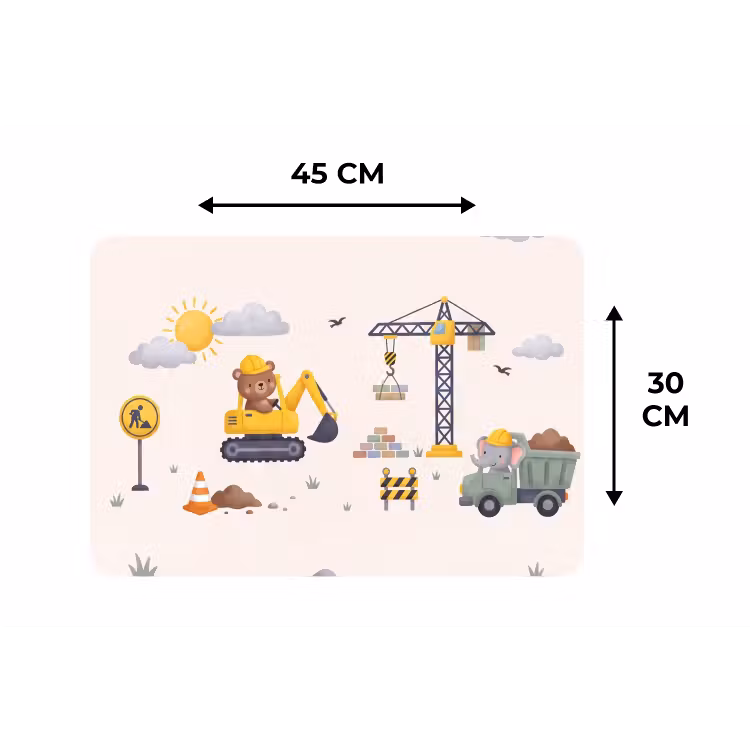 Placemat - 6 stuks - Dieren - Bouw - Illustratie — 3