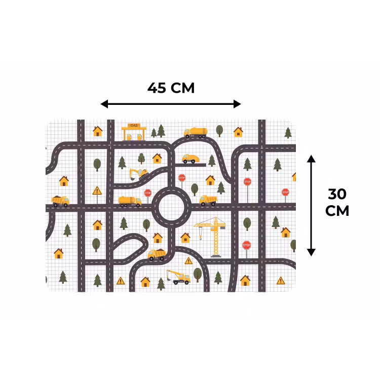 Placemat - 6 stuks - Weg - Voertuig - Illustratie — 3