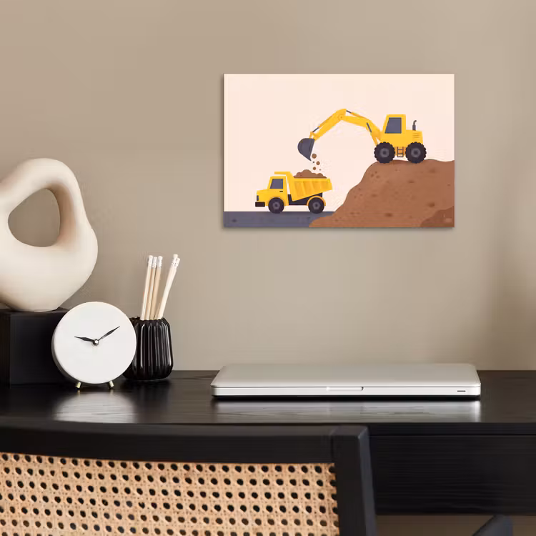 Poster - Graafmachine - Bouw - Geel — 2