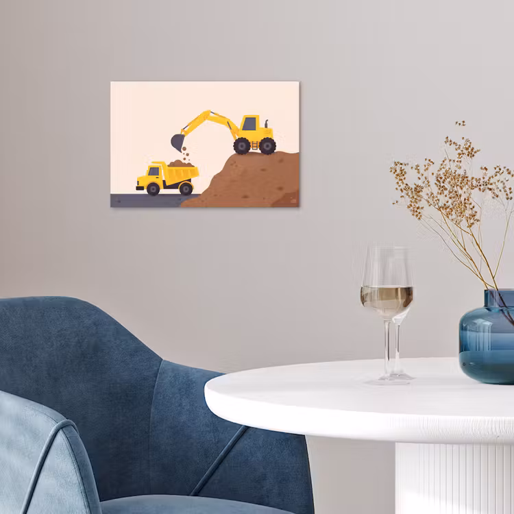 Poster - Graafmachine - Bouw - Geel — 4