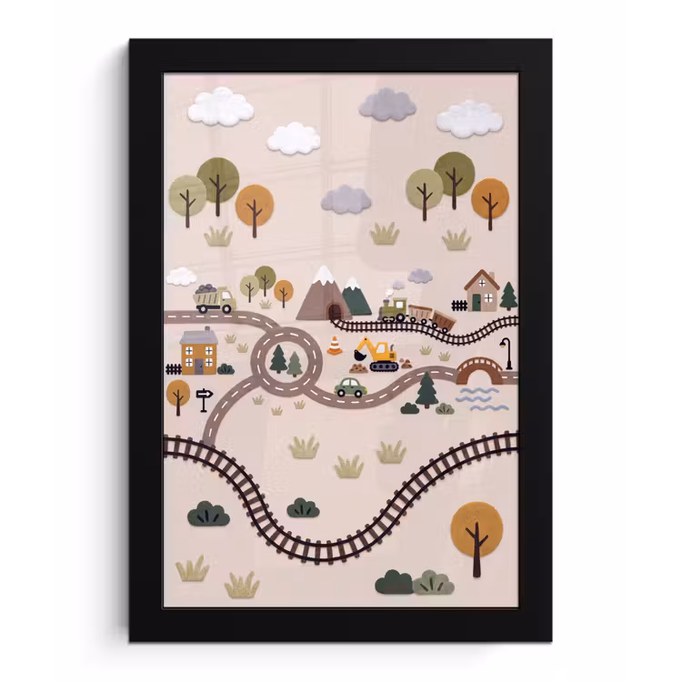 Poster met lijst - Landschap - Vervoer - Speels — 1