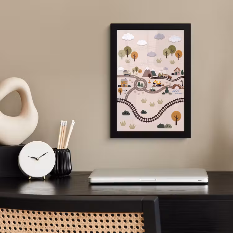 Poster met lijst - Landschap - Vervoer - Speels — 2