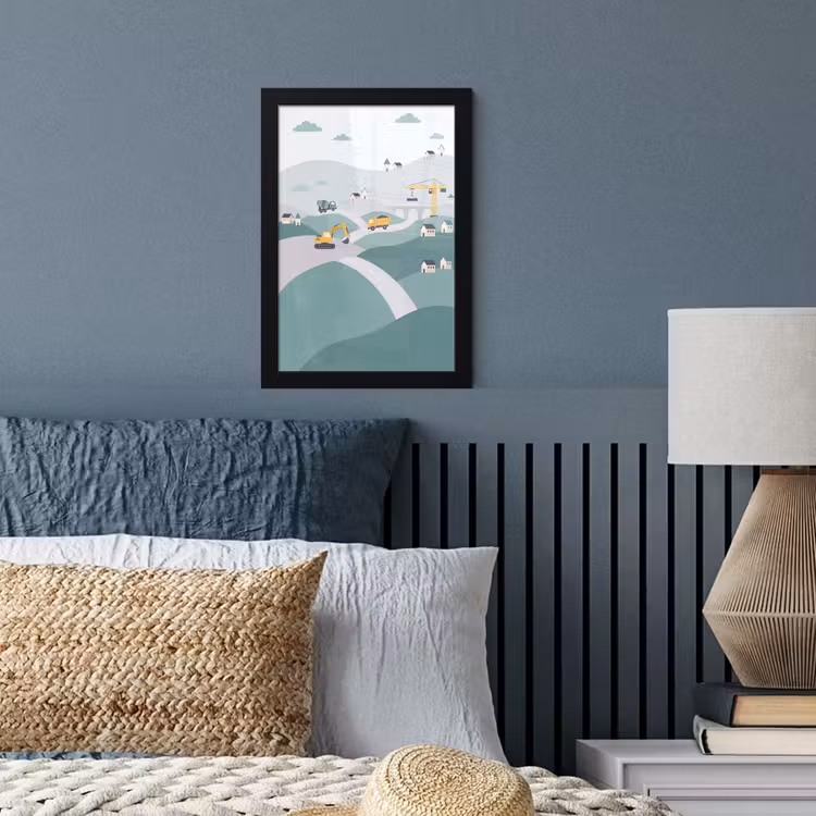 Poster met lijst - Bouw - Landschap - Illustratie — 3