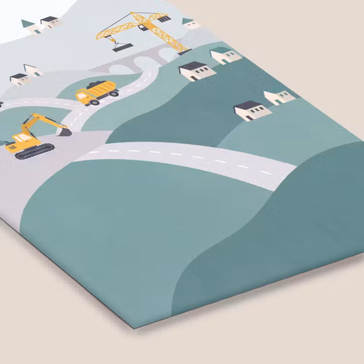 Poster met lijst - Bouw - Landschap - Illustratie — 7