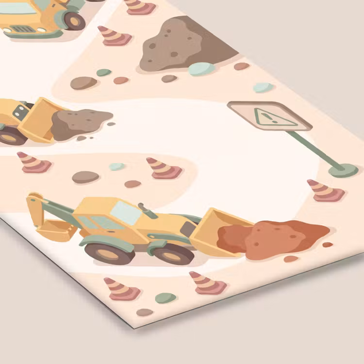 Poster met lijst - Bouwplaats - Voertuig - Illustratie — 7
