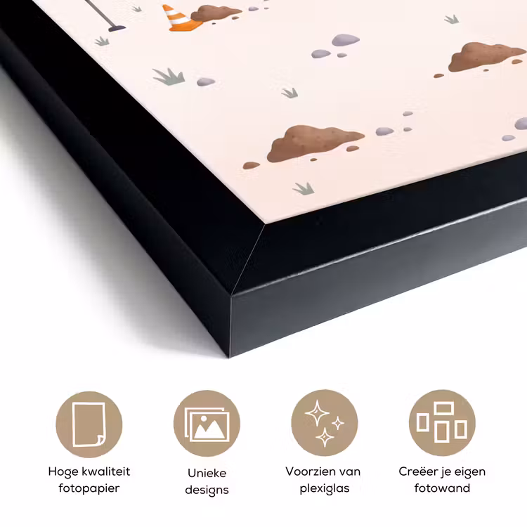 Poster met lijst - Dieren - Bouw - Illustratie — 6