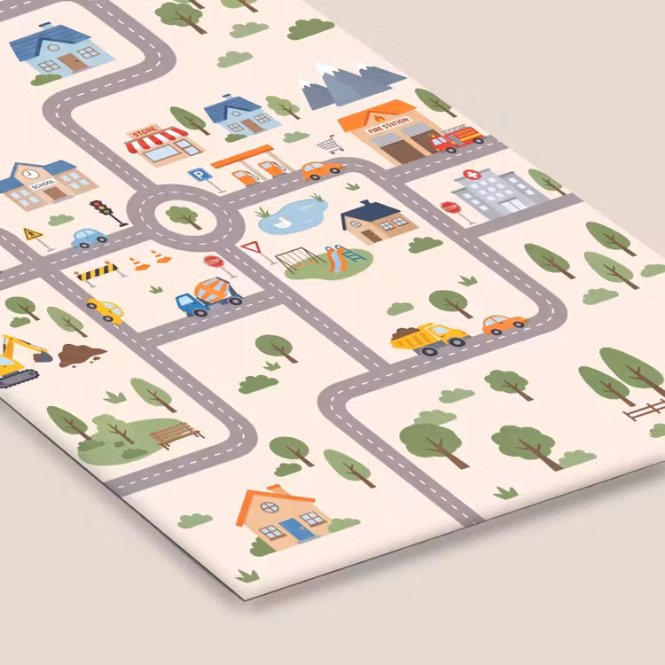 Poster met lijst - Stad - Wegen - Illustratie — 7