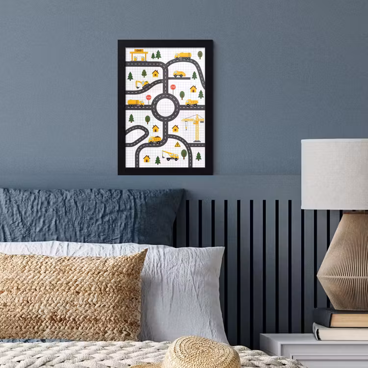 Poster met lijst - Weg - Voertuig - Illustratie — 3