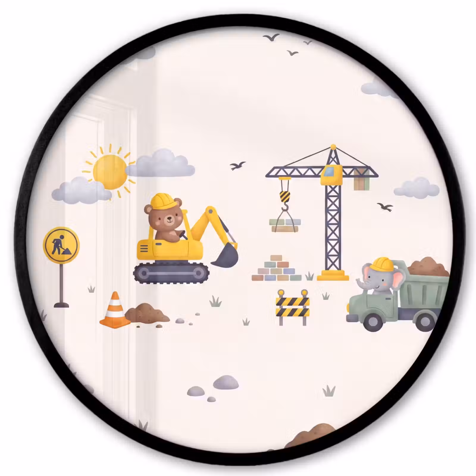 Ronde fotolijst - Dieren - Bouw - Illustratie — 1