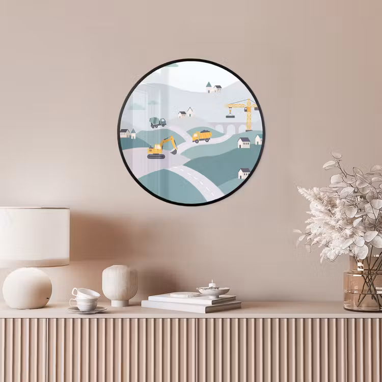 Ronde fotolijst - Bouw - Landschap - Illustratie — 5