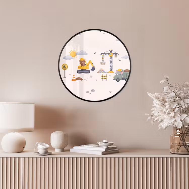 Ronde fotolijst - Dieren - Bouw - Illustratie — 5
