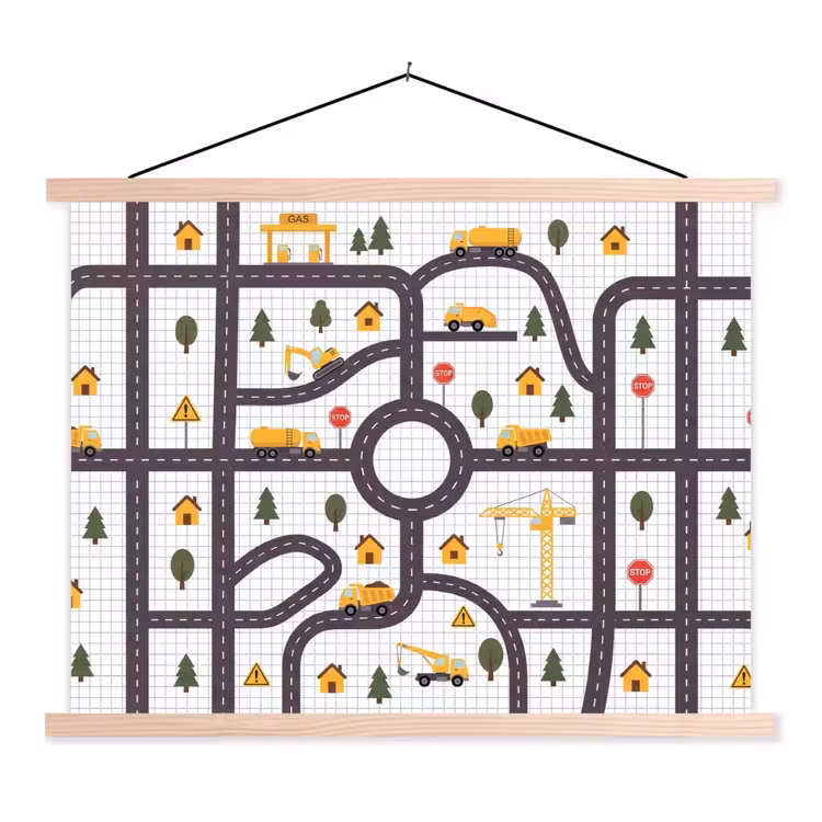 Schoolplaat - Weg - Voertuig - Illustratie — 1