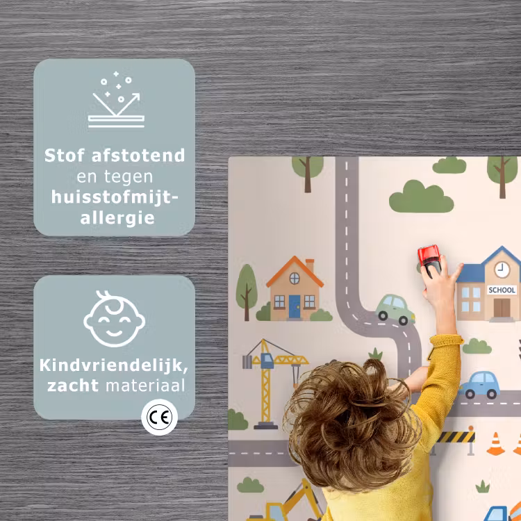Speelkleed - Stad - Wegen - Illustratie — 3