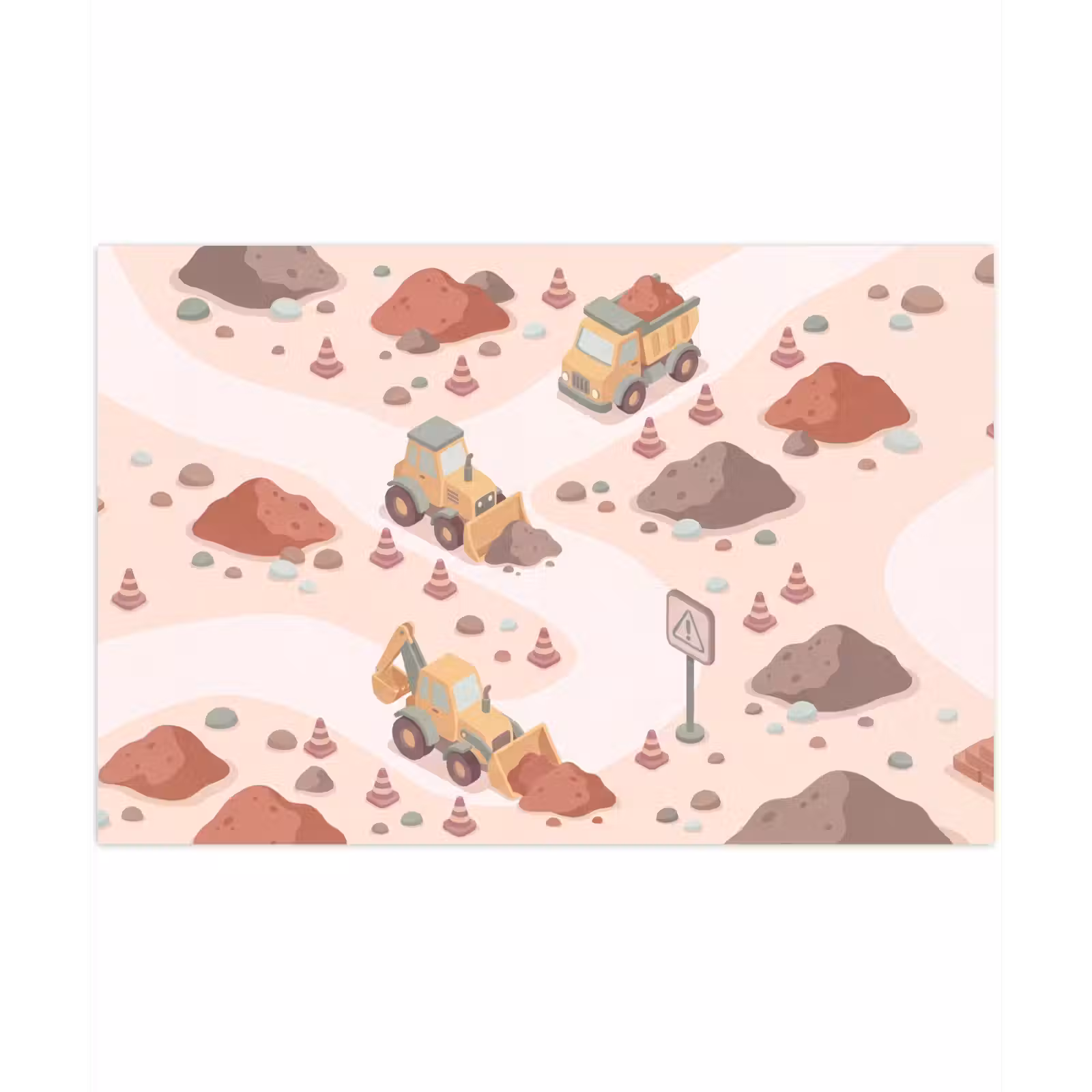 Speelkleed - Bouwplaats - Voertuig - Illustratie — 1