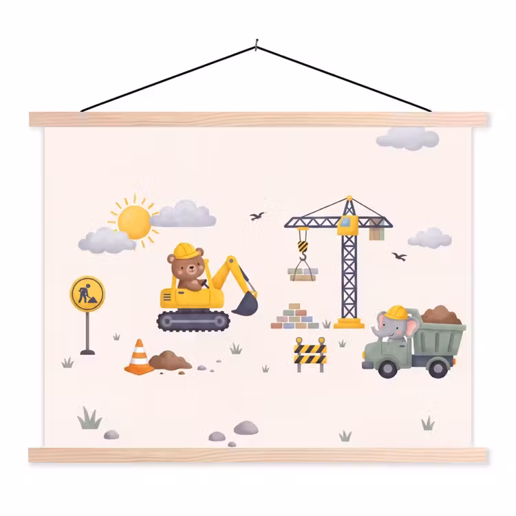 Schoolplaat - Dieren - Bouw - Illustratie — 1