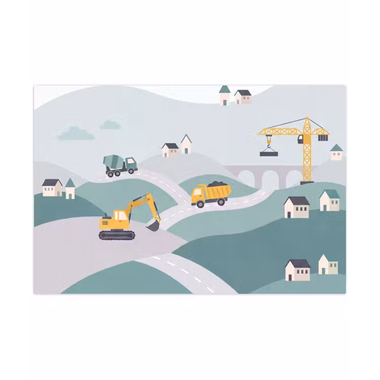 Speelkleed - Bouw - Landschap - Illustratie — 1