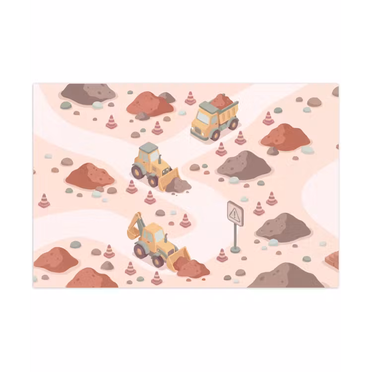 Speelkleed - Bouwplaats - Voertuig - Illustratie — 1