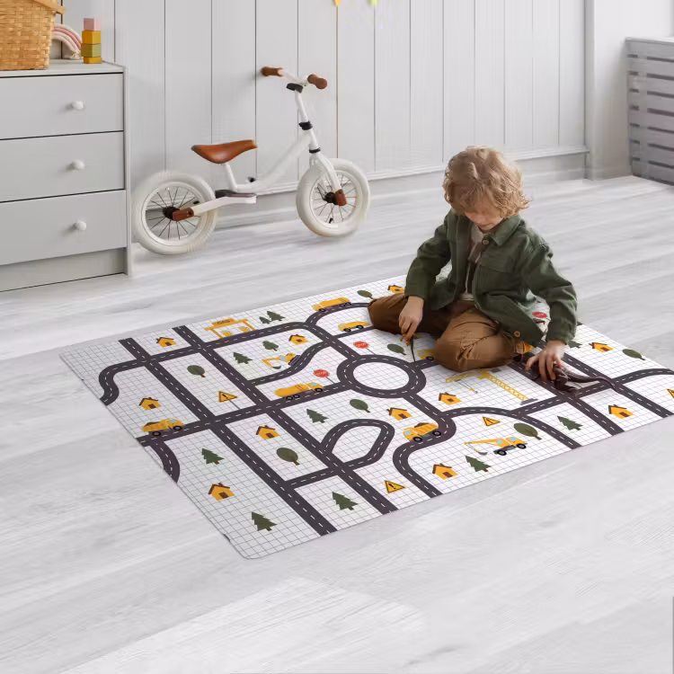 Speelkleed - Weg - Voertuig - Illustratie — 2