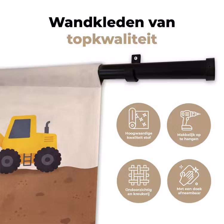 Wandkleed - Graafmachine - Bouw - Geel — 3