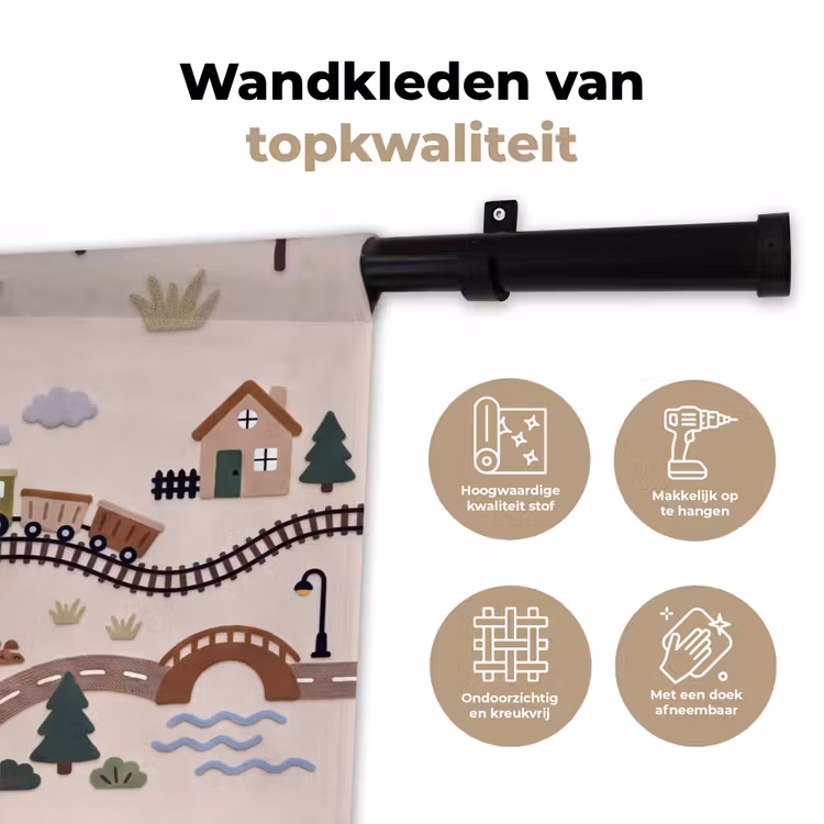 Wandkleed - Landschap - Vervoer - Speels — 3