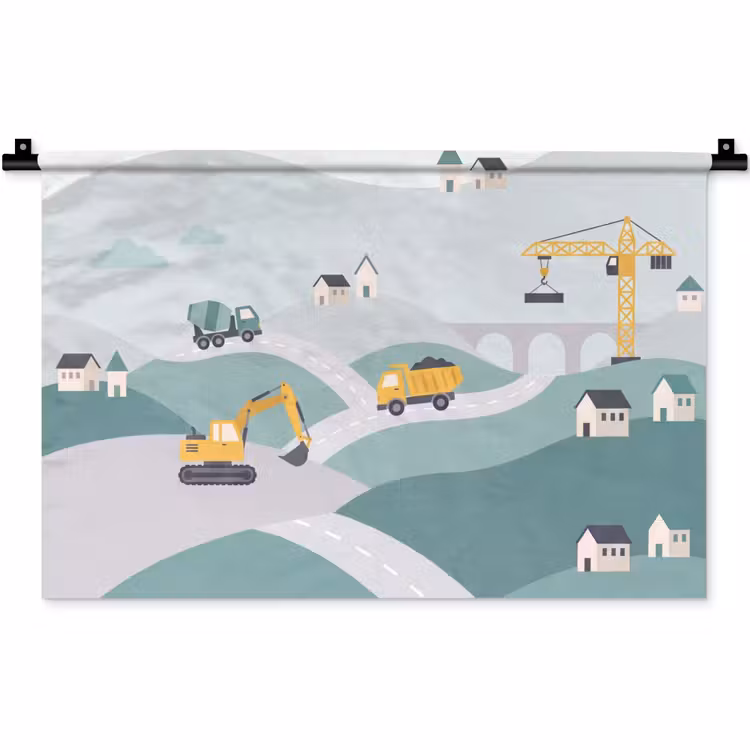 Wandkleed - Bouw - Landschap - Illustratie — 1