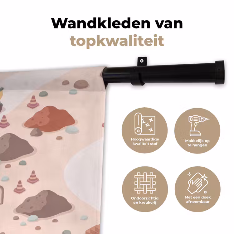 Wandkleed - Bouwplaats - Voertuig - Illustratie — 3