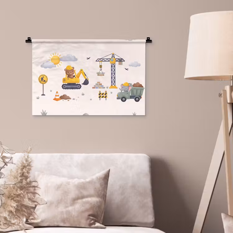 Wandkleed - Dieren - Bouw - Illustratie — 2