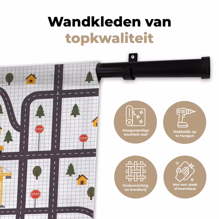 Wandkleed - Weg - Voertuig - Illustratie — 3