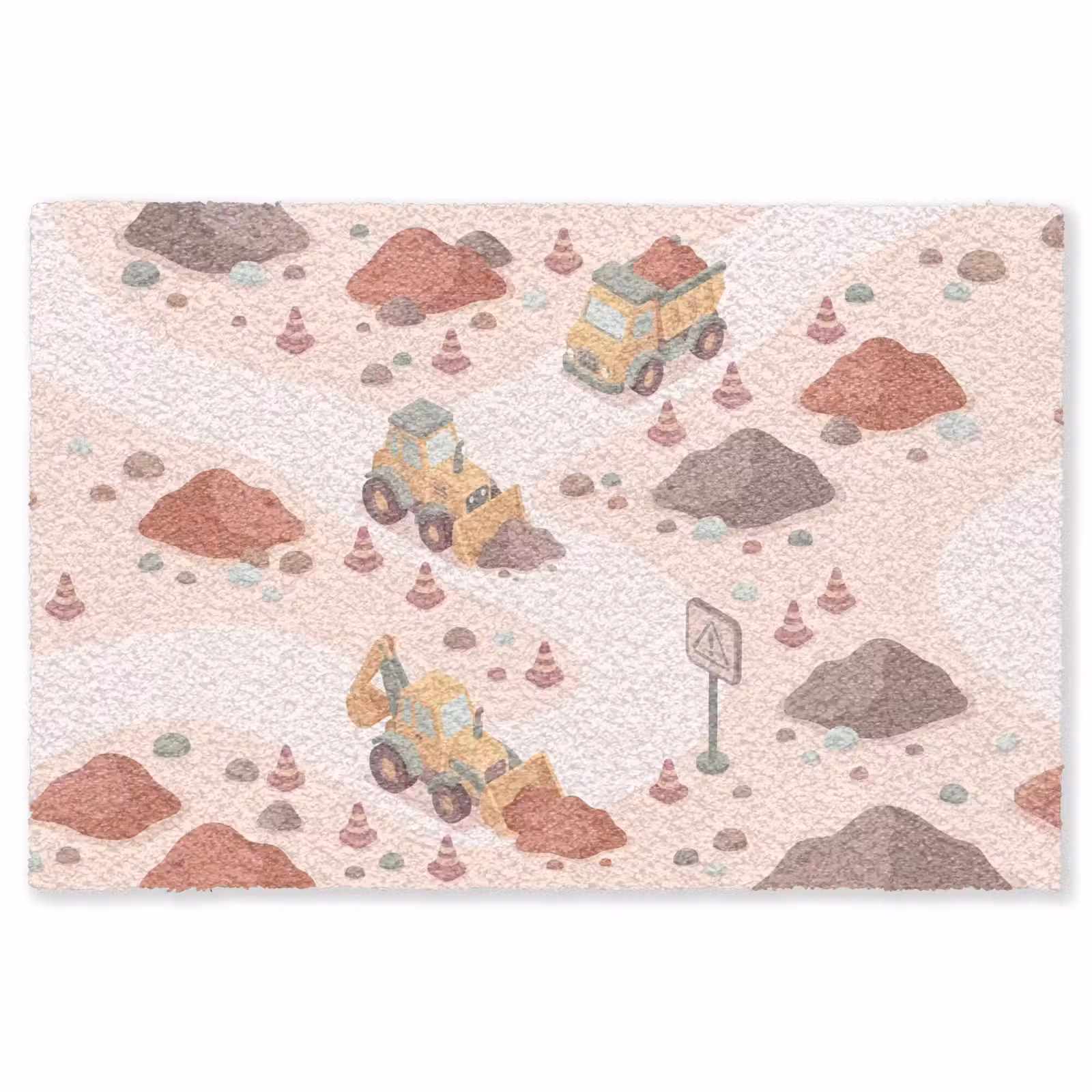 Vloerkleed - Bouwplaats - Voertuig - Illustratie — 1