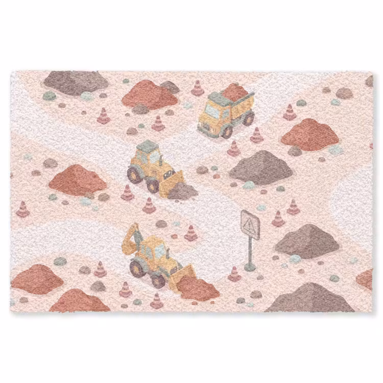Vloerkleed - Bouwplaats - Voertuig - Illustratie — 1