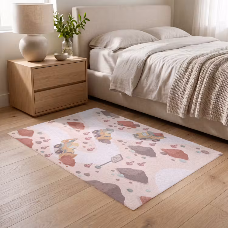 Vloerkleed - Bouwplaats - Voertuig - Illustratie — 5