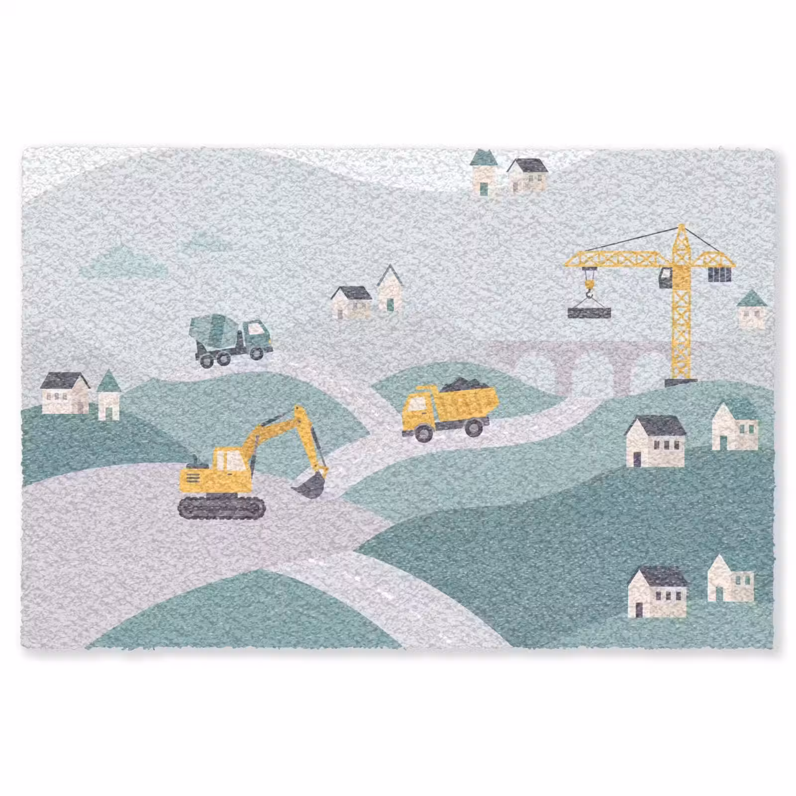 Vloerkleed - Bouw - Landschap - Illustratie — 1